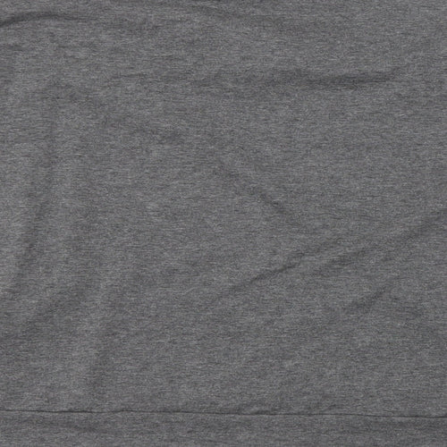 Preworn Womens Grey Polyester Basic T-Shirt Size M Round Neck
