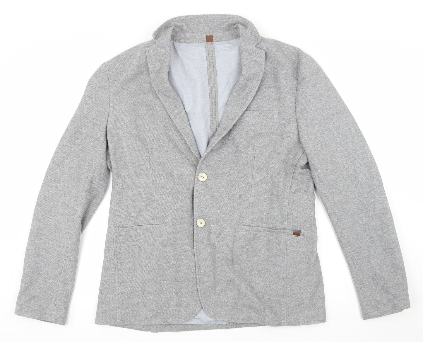 Zara Mens Grey Jacket Blazer Size 54 Button