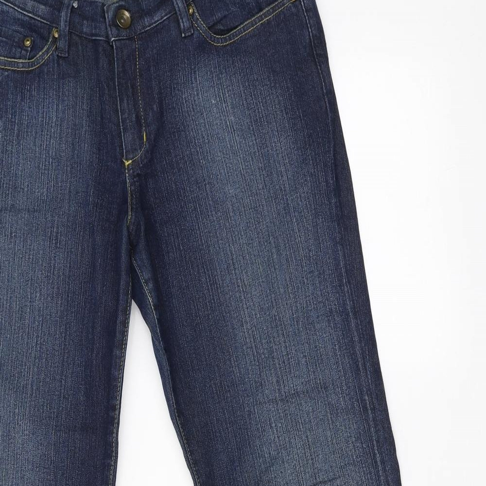 Firetrap Womens Blue Cotton Bootcut Jeans Size 32 in L30 in Regular Zip