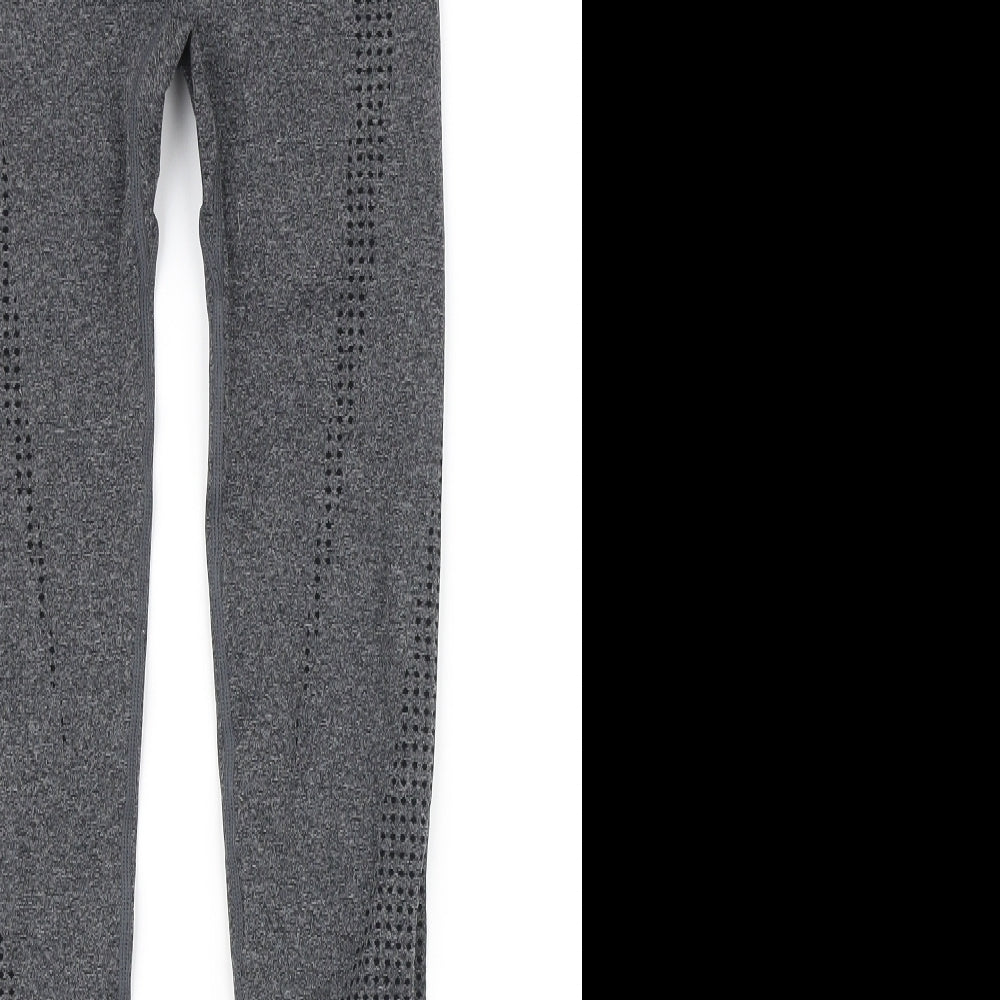 Dunnes Stores Womens Grey Polyester Compression Leggings Size XS L26 in Regular Pullover - Elasticated waist