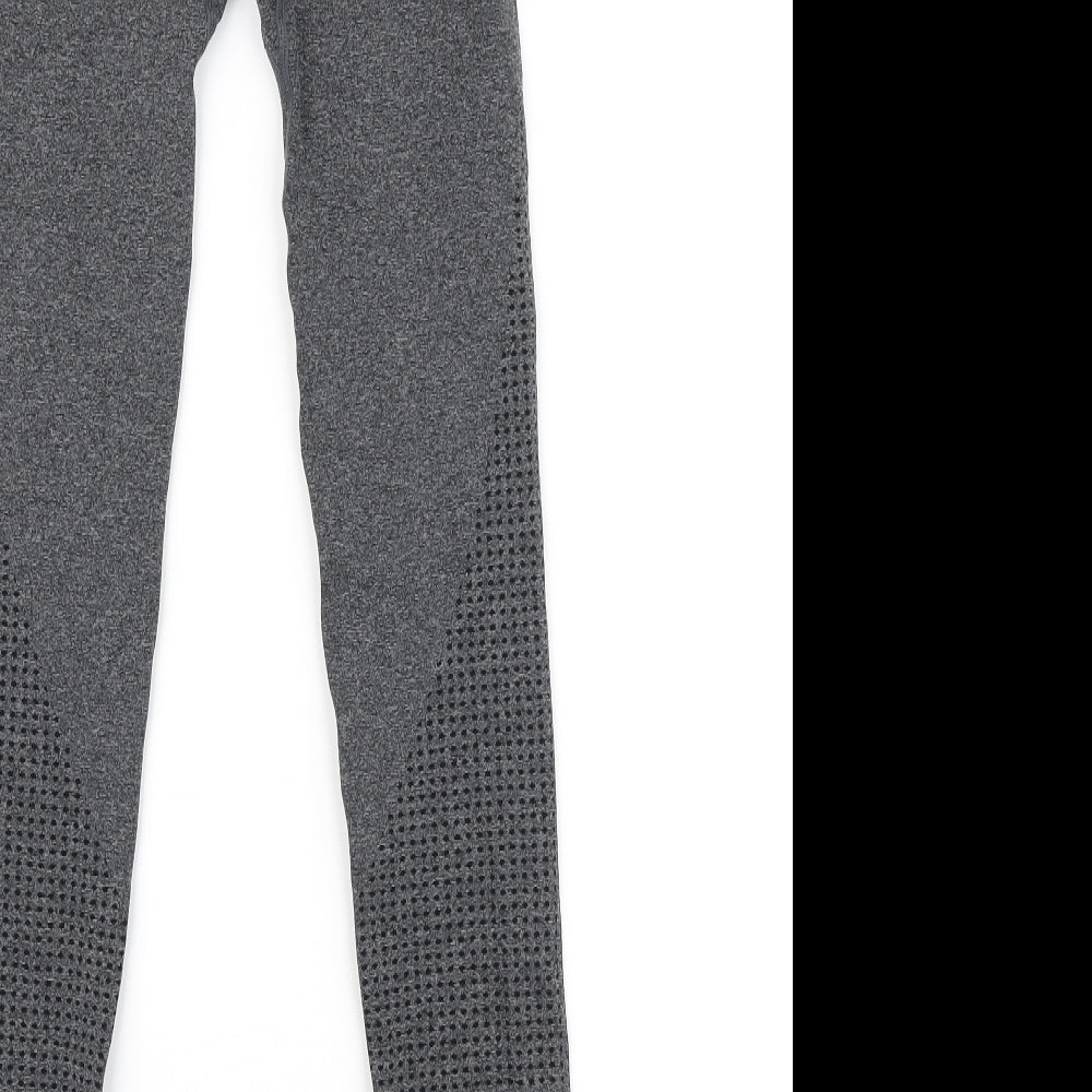 Dunnes Stores Womens Grey Polyester Compression Leggings Size XS L26 in Regular Pullover - Elasticated waist