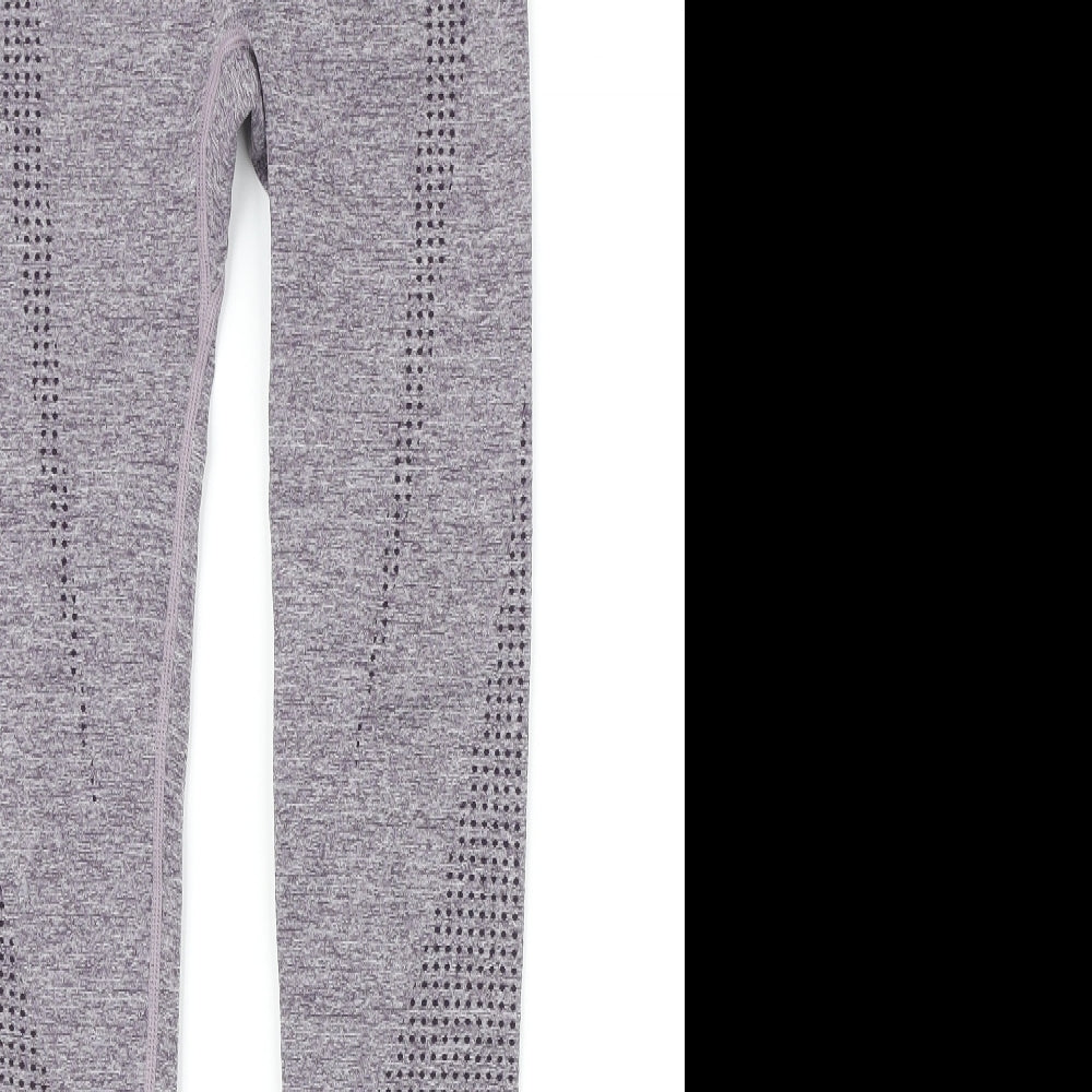 Dunnes Stores Womens Purple Polyester Compression Leggings Size XS L26 in Regular - Elasticated waist