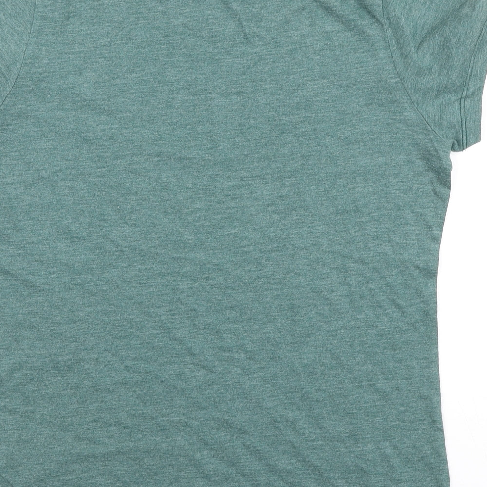 Abercrombie & Fitch Womens Green Cotton Basic T-Shirt Size L Round Neck