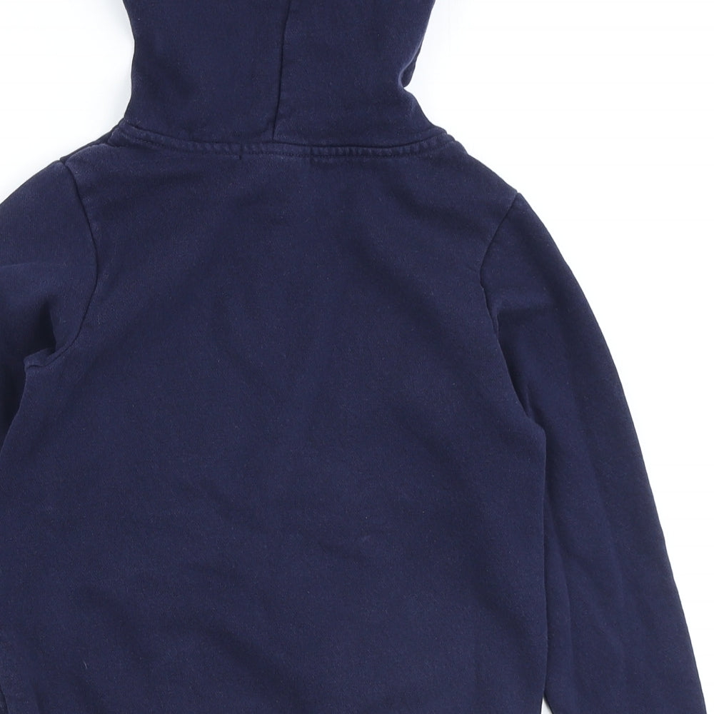 Gap Girls Blue Polyester Henley Hoodie Size 6-7 Years
