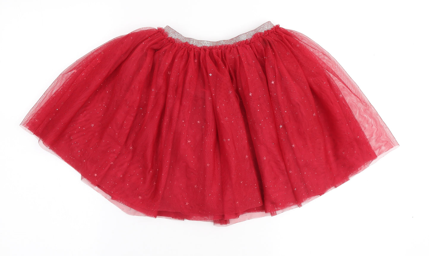 Matalan Girls Red Polyester Tutu Skirt Size 7 Years Regular - Sparkle Effect