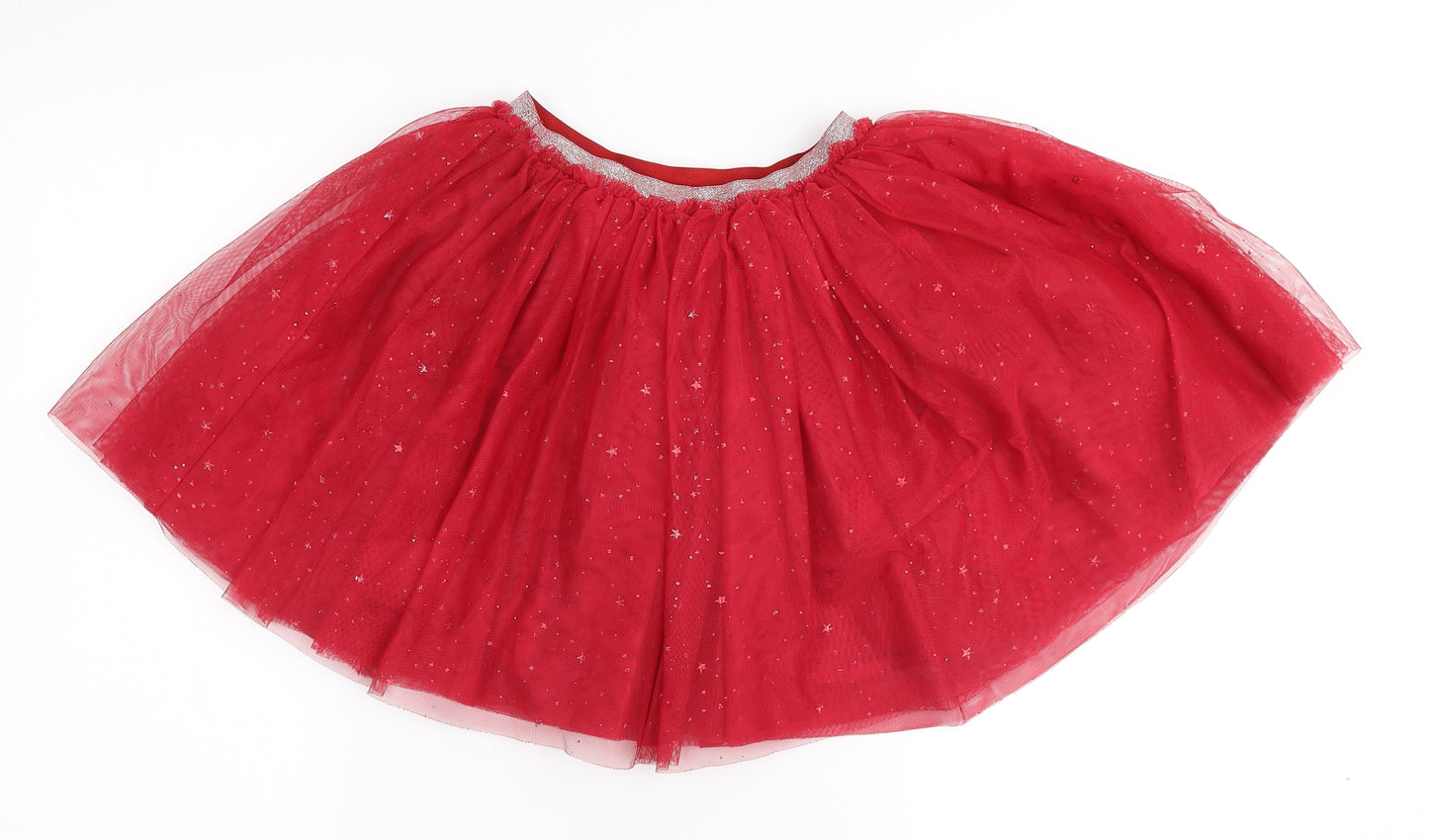 Matalan Girls Red Polyester Tutu Skirt Size 7 Years Regular - Sparkle Effect