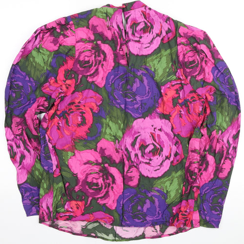 b.young Womens Multicoloured Floral Viscose Tunic Blouse Size XS Round Neck