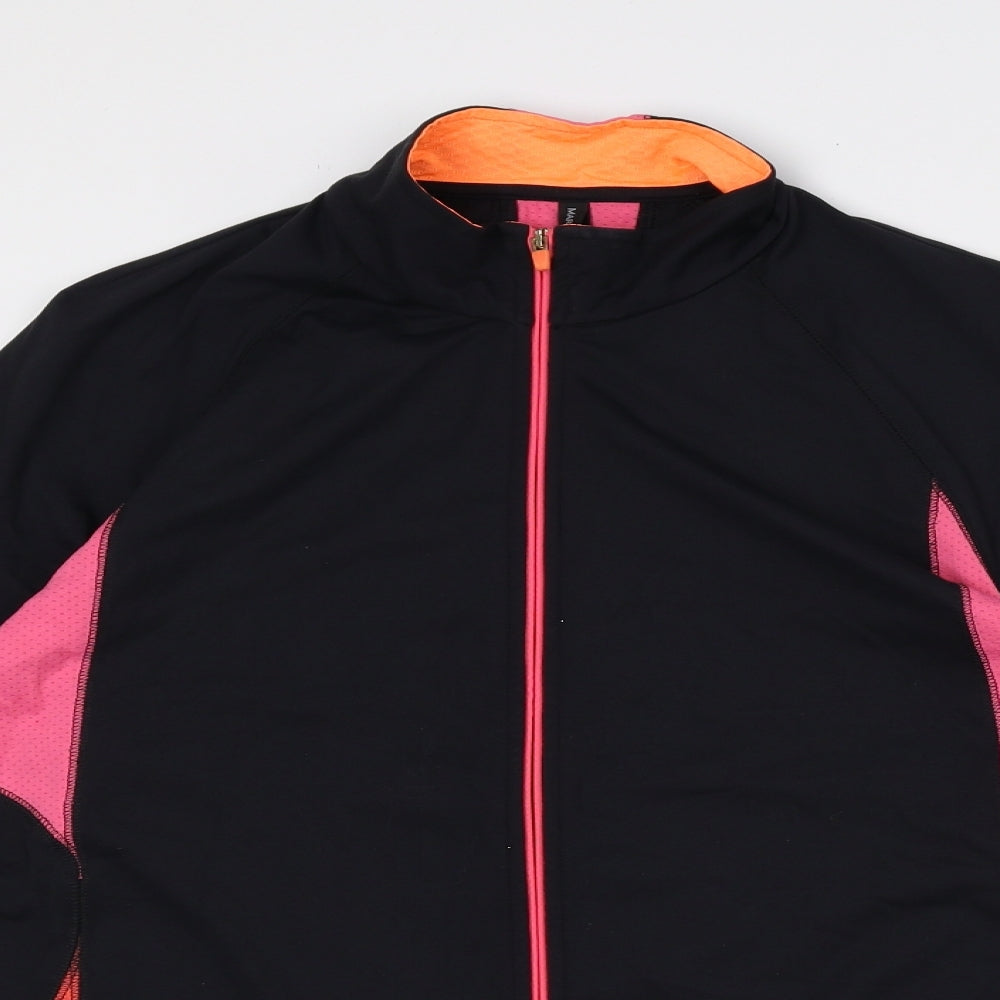 Marks and Spencer Womens Multicoloured Colourblock Polyamide Basic Casual Size 14 High Neck Zip