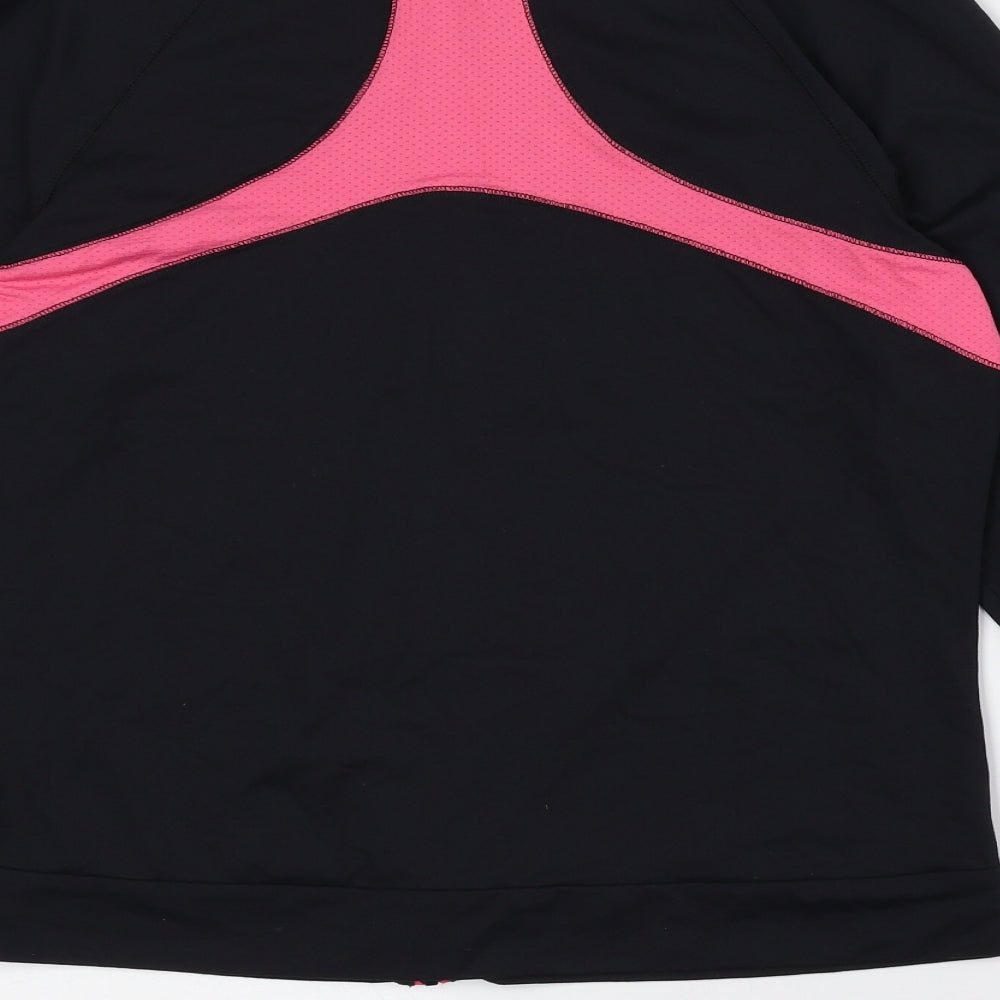 Marks and Spencer Womens Multicoloured Colourblock Polyamide Basic Casual Size 14 High Neck Zip