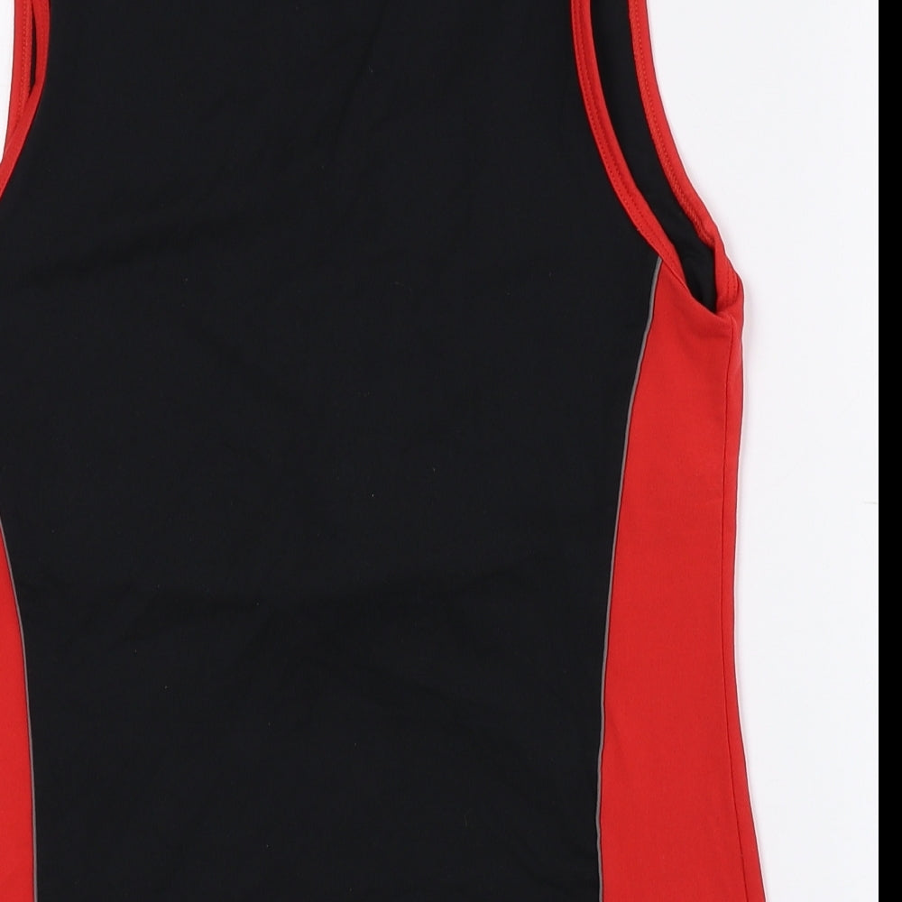 Marks and Spencer Womens Multicoloured Colourblock Polyamide Basic Tank Size 14 Scoop Neck