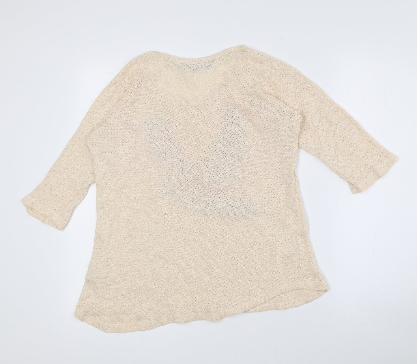 Papillon Womens Pink 100% Cotton Basic T-Shirt Size L Crew Neck - Asymmetrical bottom. Bird