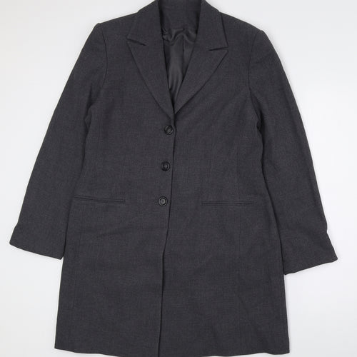 Dorothy Perkins Womens Grey Viscose Jacket Suit Jacket Size 12