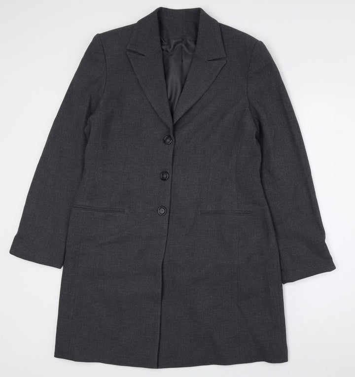 Dorothy Perkins Womens Grey Viscose Jacket Suit Jacket Size 12