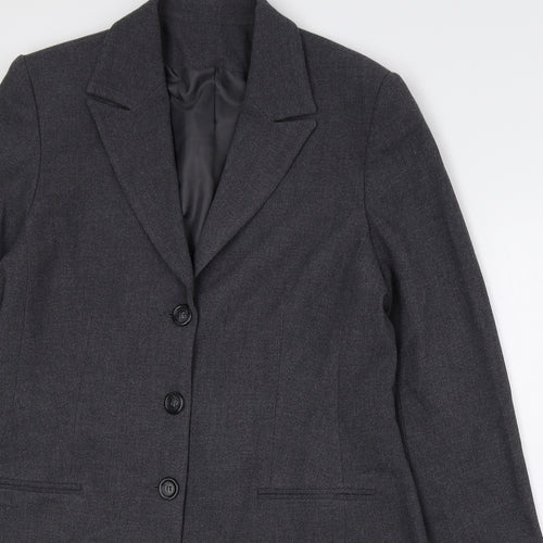 Dorothy Perkins Womens Grey Viscose Jacket Suit Jacket Size 12
