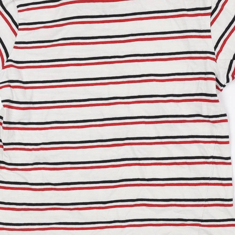George Boys Multicoloured Striped 100% Cotton Basic T-Shirt Size 5-6 Years Crew Neck Pullover - Epic Attitude