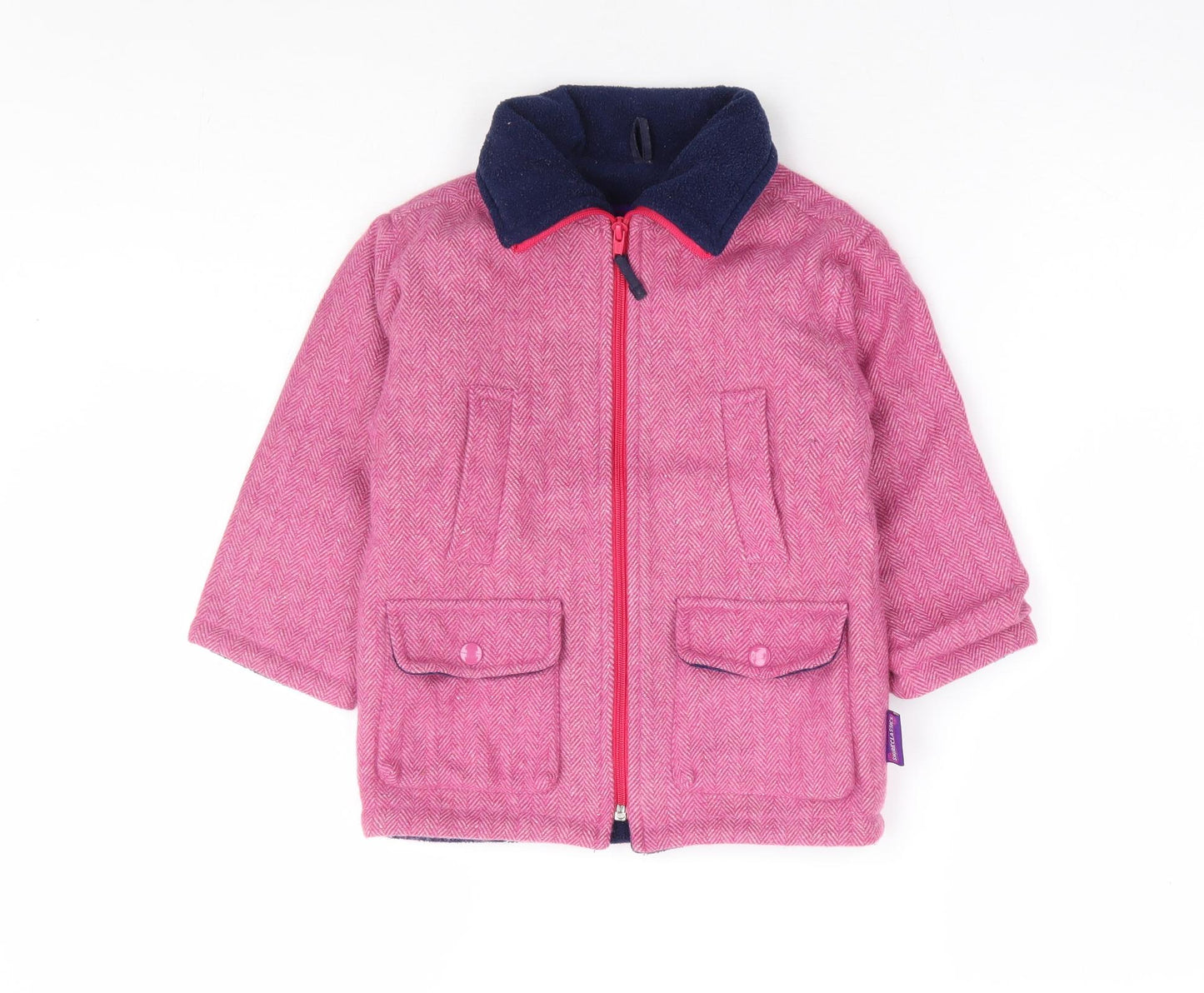 Shire Classic Girls Pink Jacket Size S Zip - Fleece Lined