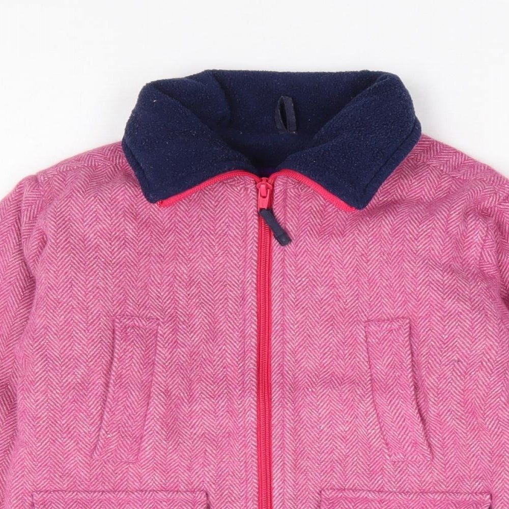 Shire Classic Girls Pink Jacket Size S Zip - Fleece Lined