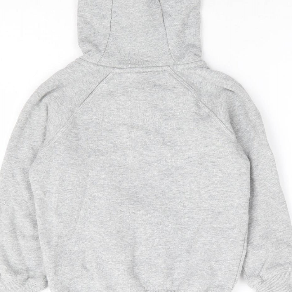 Joules Boys Grey Cotton Full Zip Hoodie Size 4 Years Zip - Mammoth