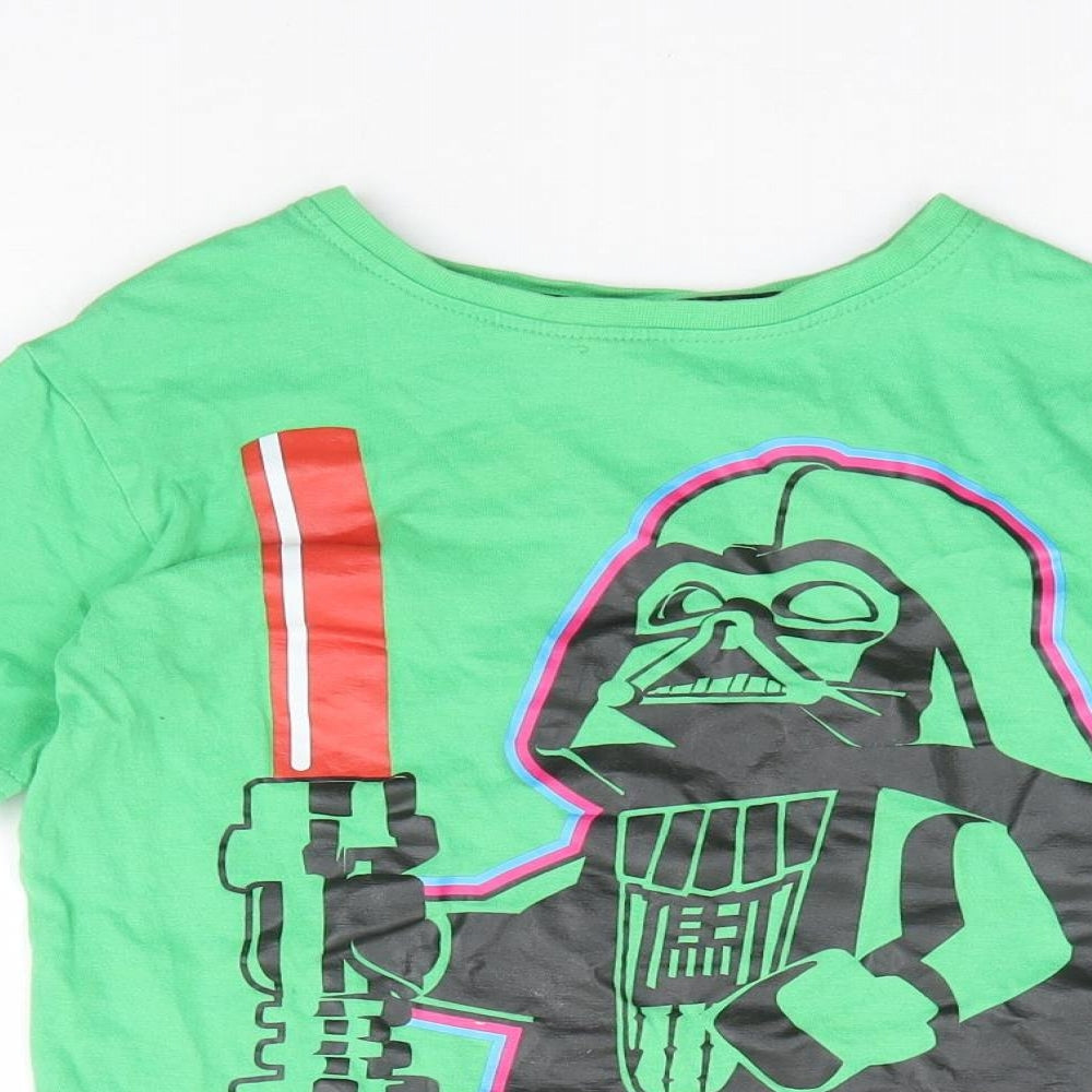 F&F Boys Grey 100% Cotton Basic T-Shirt Size 6-7 Years Round Neck Pullover - Lego Star Wars