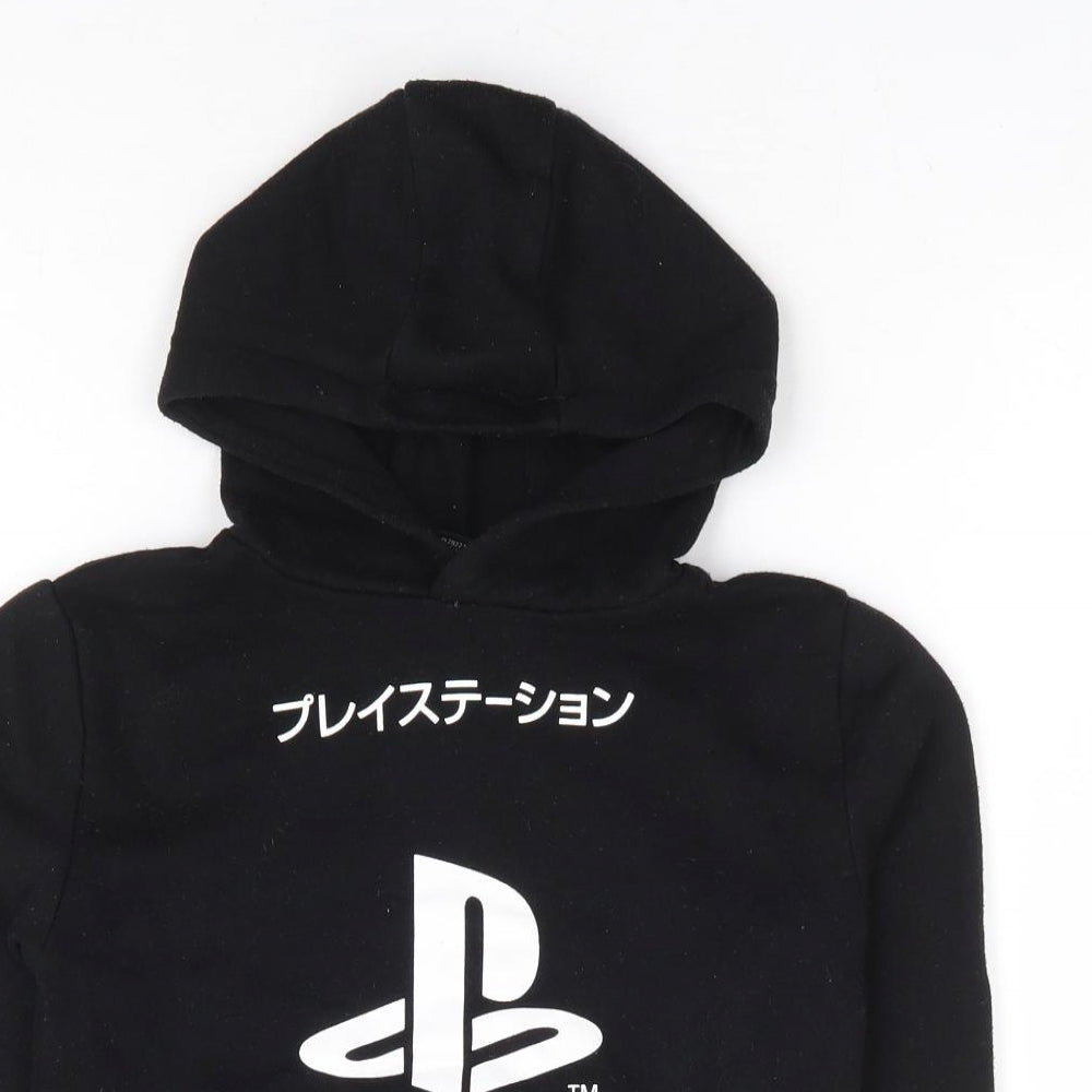 Primark Boys Black Cotton Pullover Hoodie Size 5-6 Years Pullover - Playstation