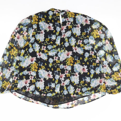Dunnes Stores Womens Multicoloured Floral Polyester Jersey Blouse Size M Round Neck