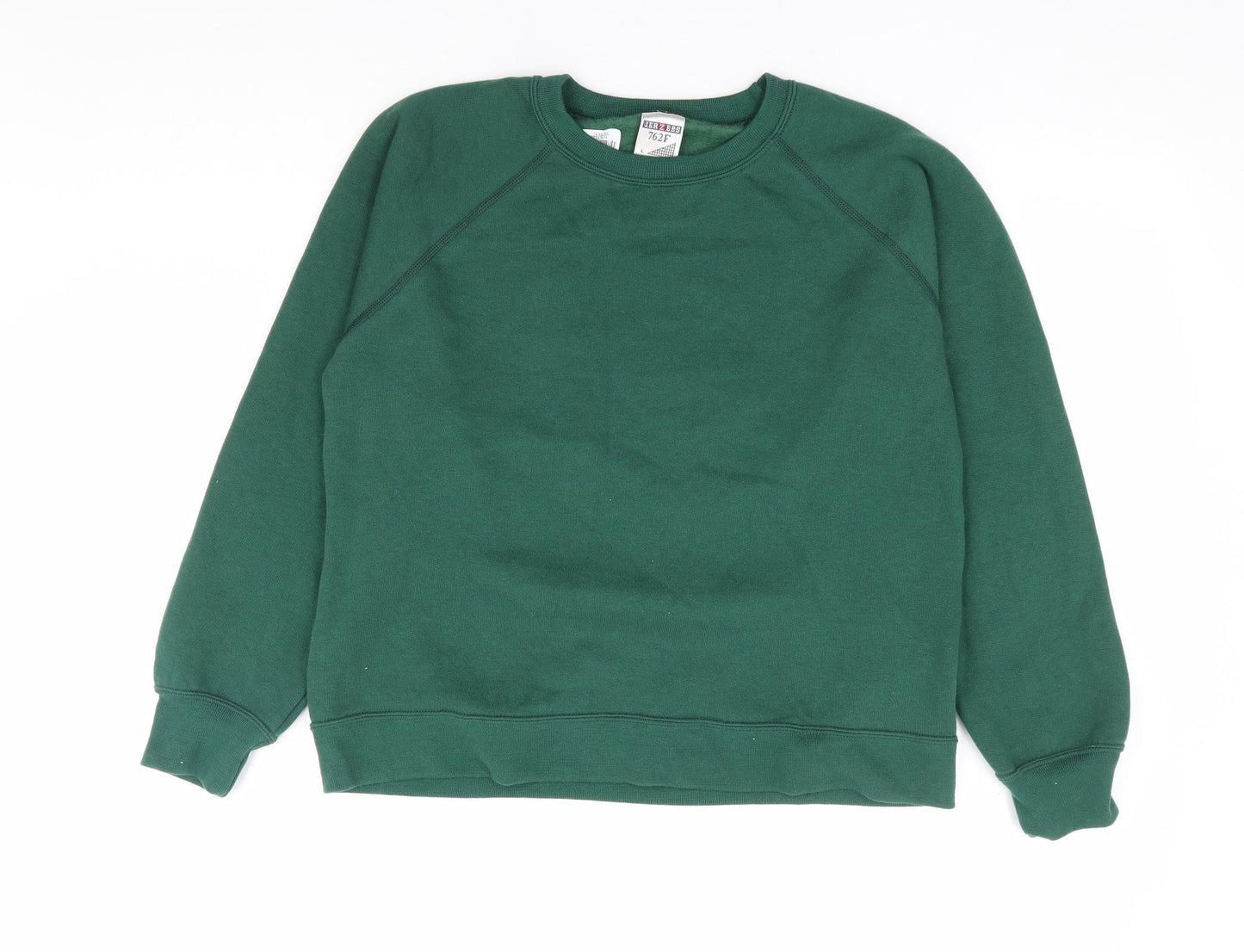 JERZEES Womens Green Polyester Pullover Sweatshirt Size L Pullover