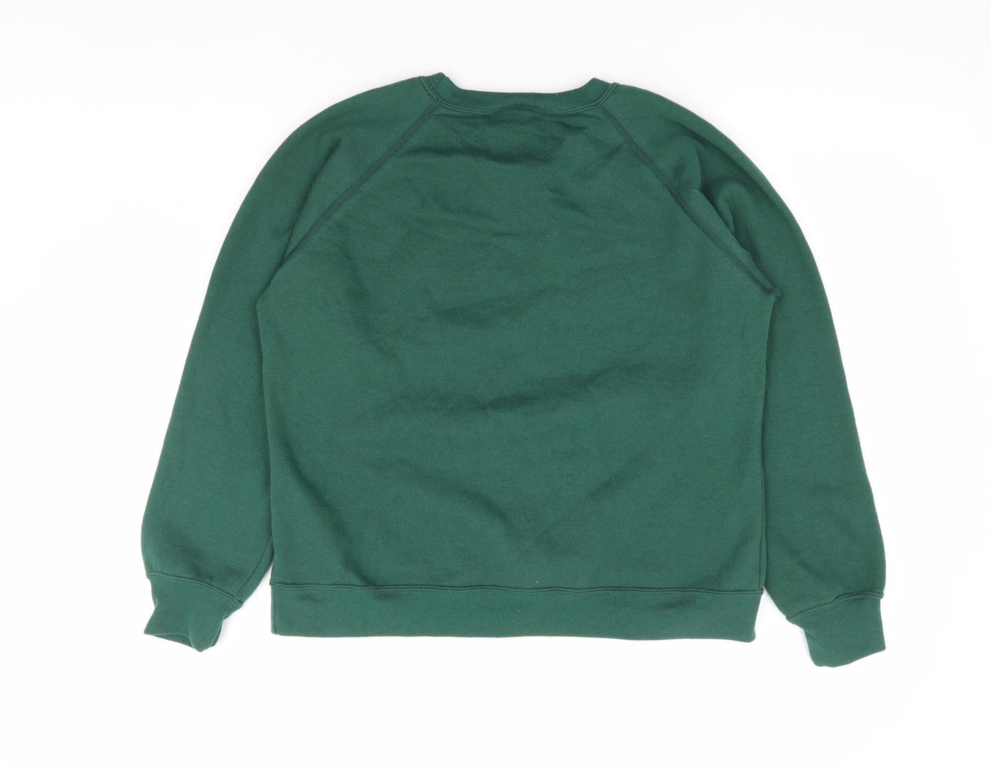 JERZEES Womens Green Polyester Pullover Sweatshirt Size L Pullover