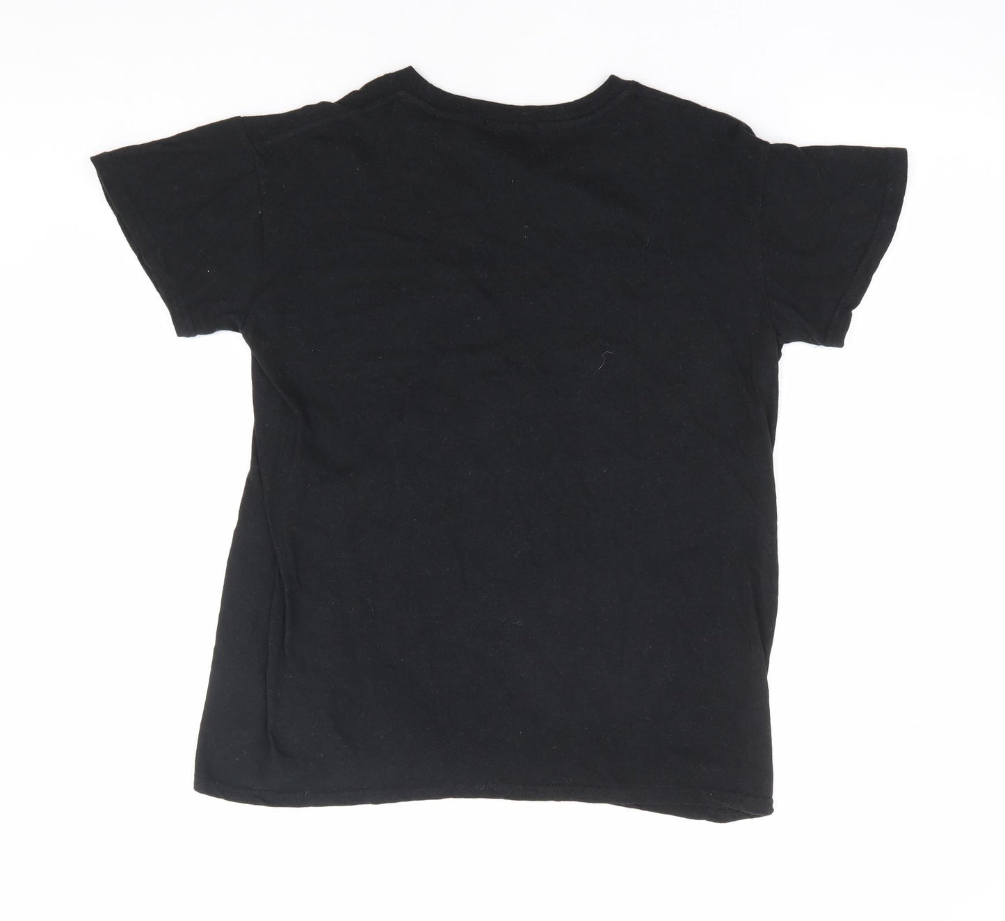 PRETTYLITTLETHING Womens Black 100% Cotton Basic T-Shirt Size S Round Neck - Chicago