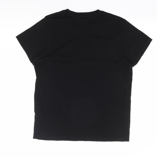 Primark Womens Black 100% Cotton Basic T-Shirt Size 6 Round Neck - Ciao