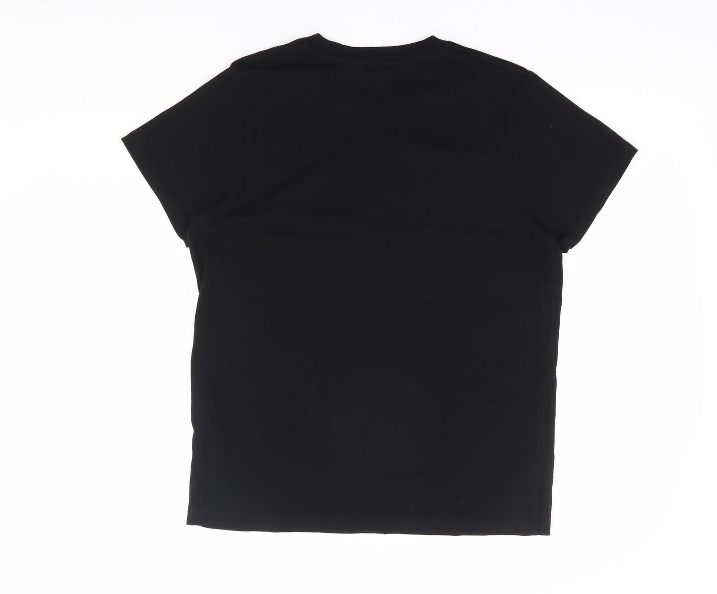 Primark Womens Black 100% Cotton Basic T-Shirt Size 6 Round Neck - Ciao