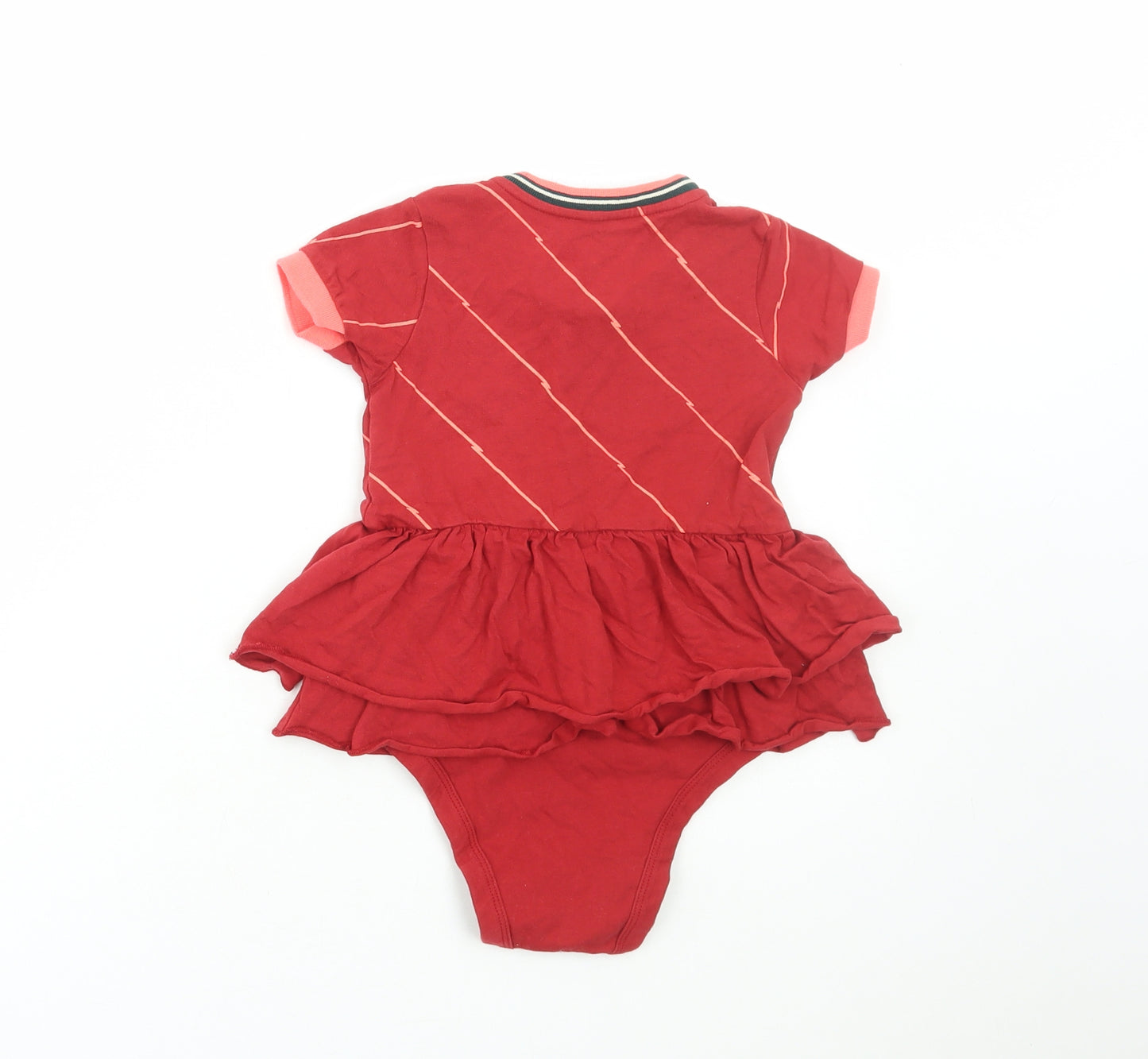 Liverpool FC Girls Red Cotton Bodysuit Outfit/Set Size 12-18 Months Snap - Leeds United