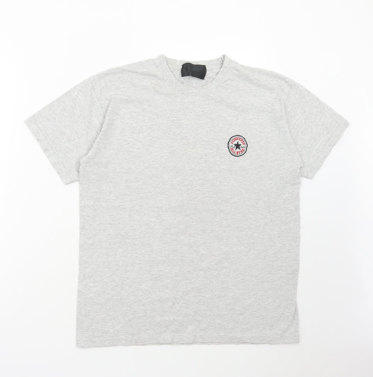 Converse Mens Grey Polyester T-Shirt Size M Round Neck