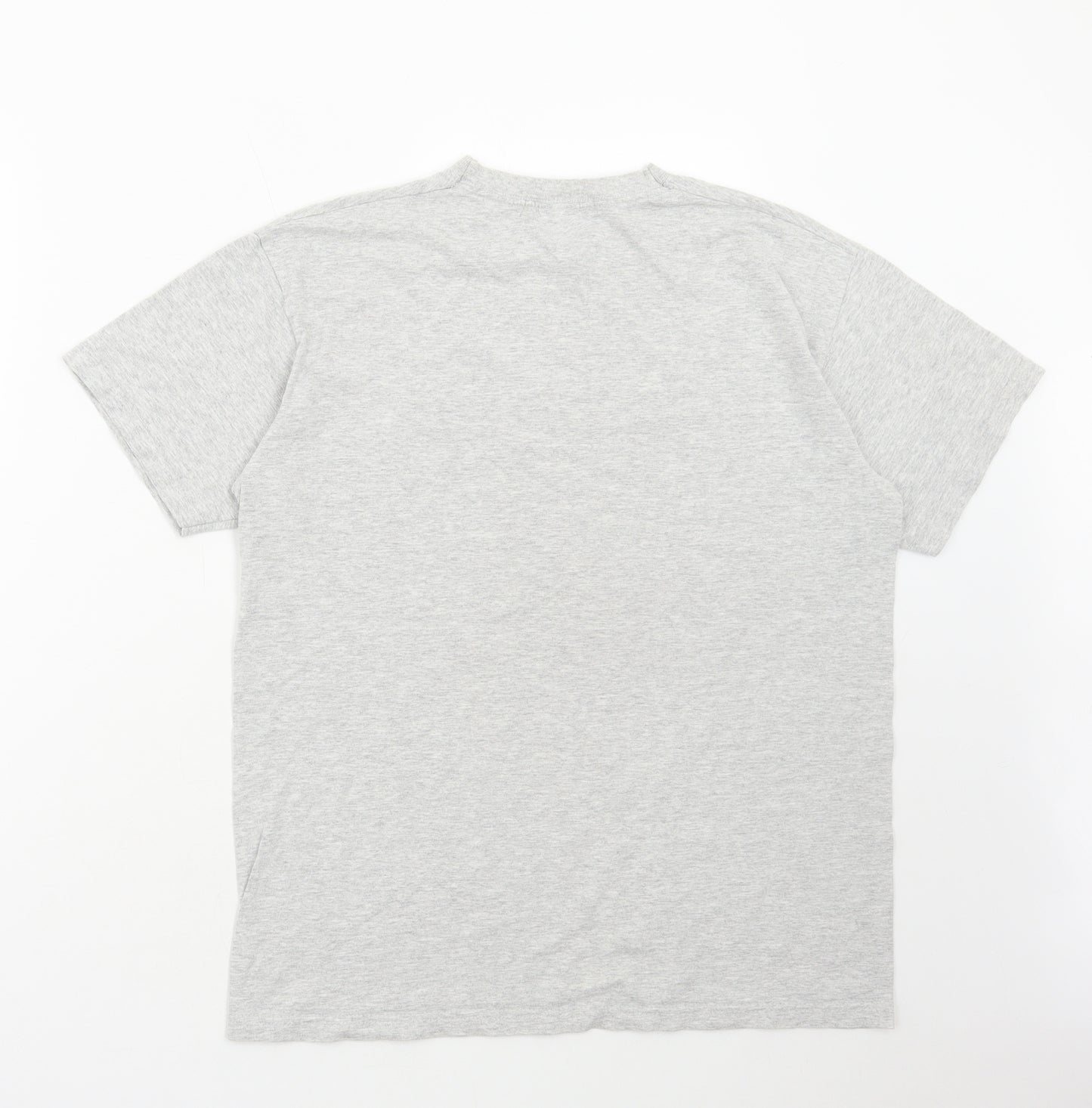 Converse Mens Grey Polyester T-Shirt Size M Round Neck