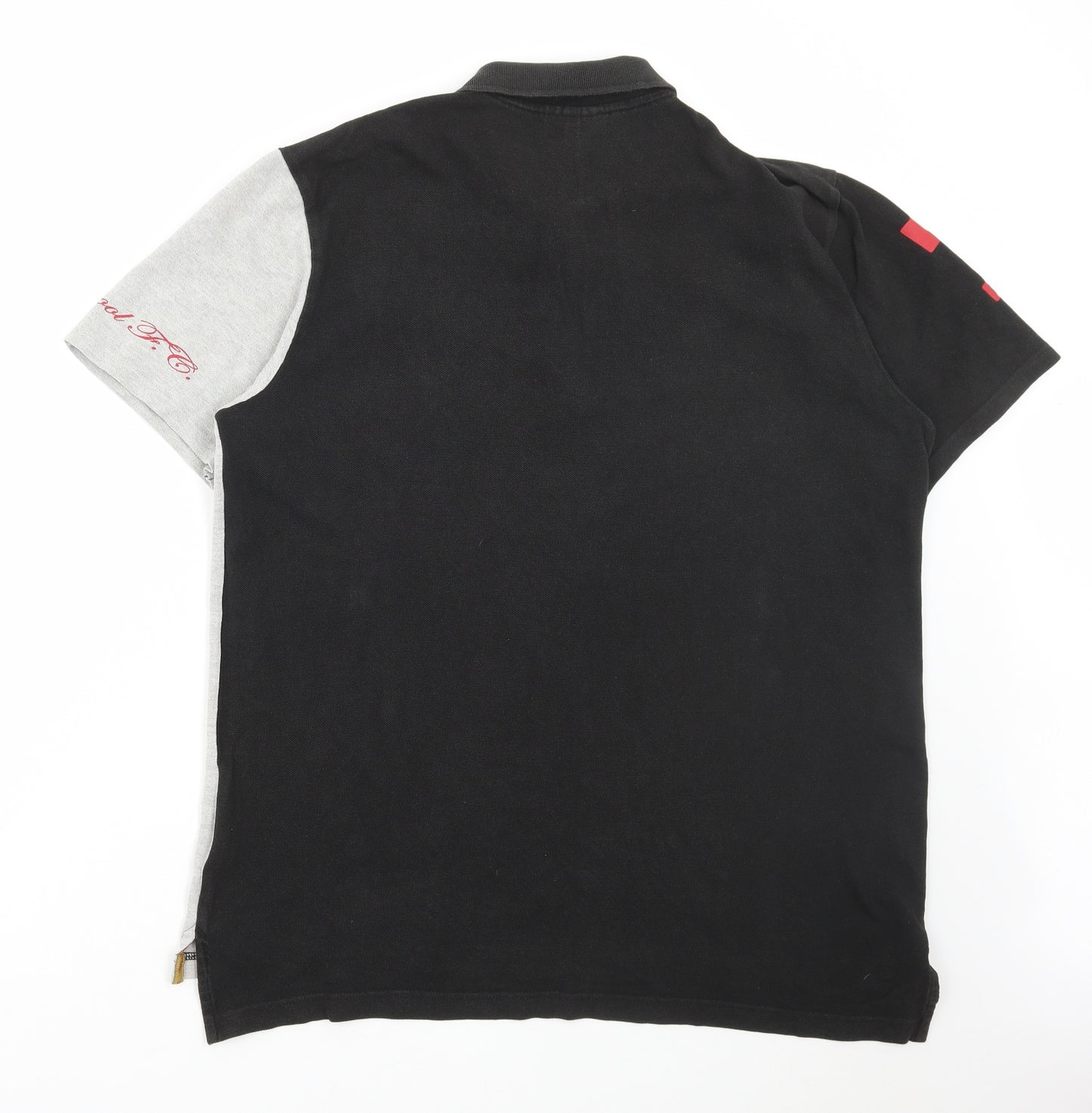 Liverpool FC Mens Black Cotton Polo Size XL Collared Button - liverpool football club