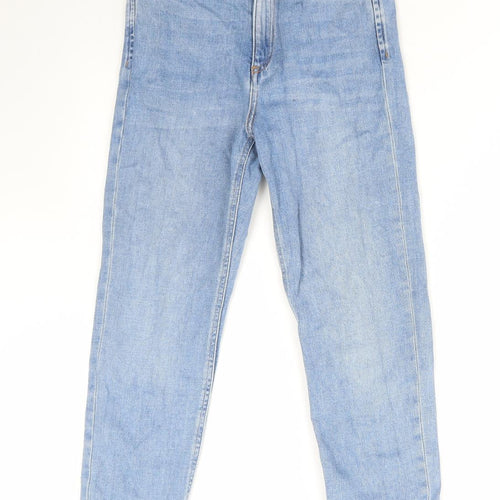 ASOS Womens Blue Cotton Straight Jeans Size 28 in L26 in Regular Zip