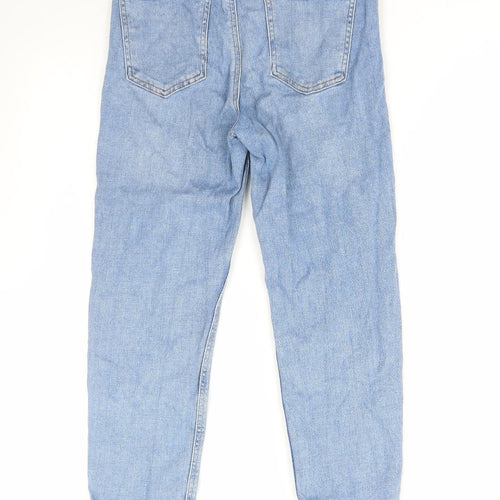 ASOS Womens Blue Cotton Straight Jeans Size 28 in L26 in Regular Zip