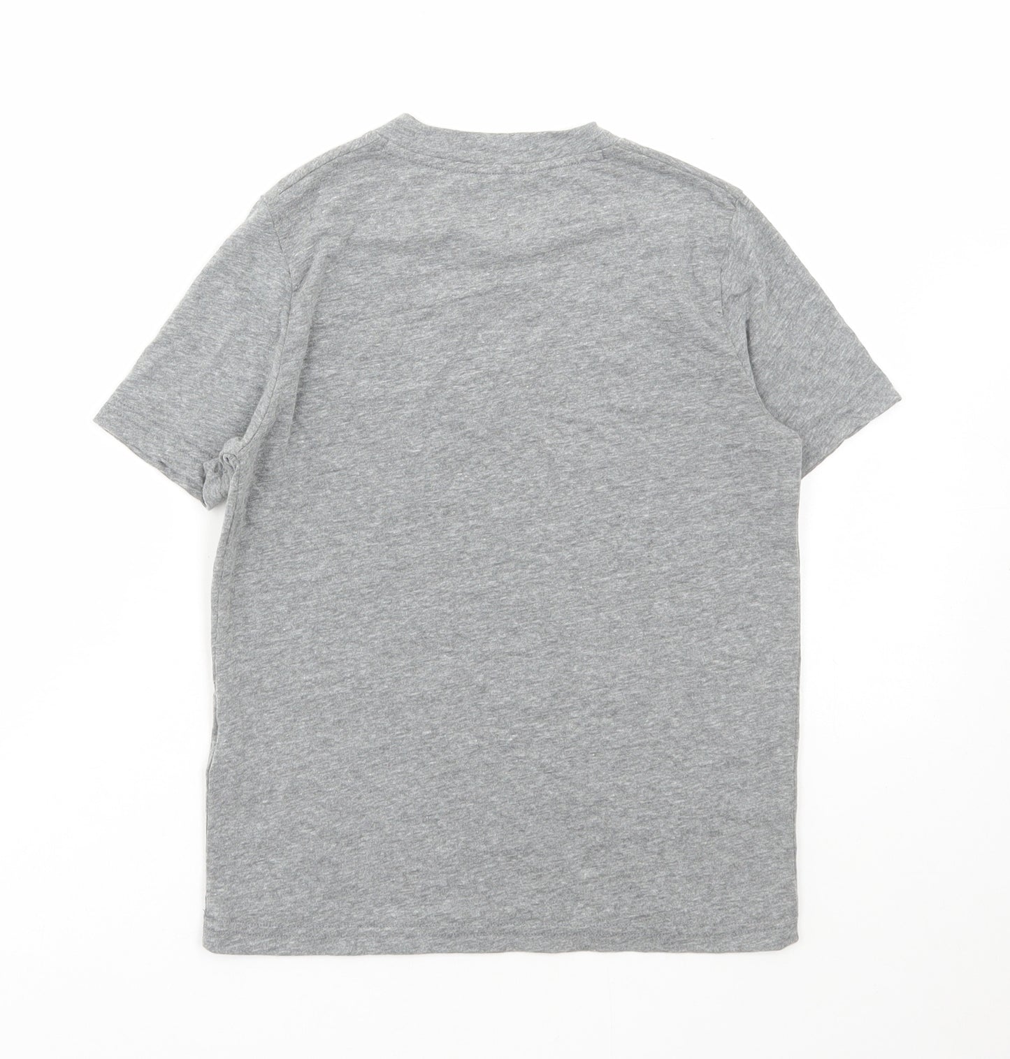 Abercrombie & Fitch Boys Grey Cotton Basic T-Shirt Size 7-8 Years Round Neck Pullover