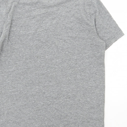 Abercrombie & Fitch Boys Grey Cotton Basic T-Shirt Size 7-8 Years Round Neck Pullover
