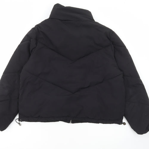 H&M Womens Black Bomber Jacket Jacket Size M Zip