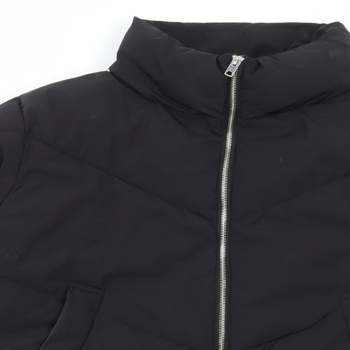 H&M Womens Black Bomber Jacket Jacket Size M Zip