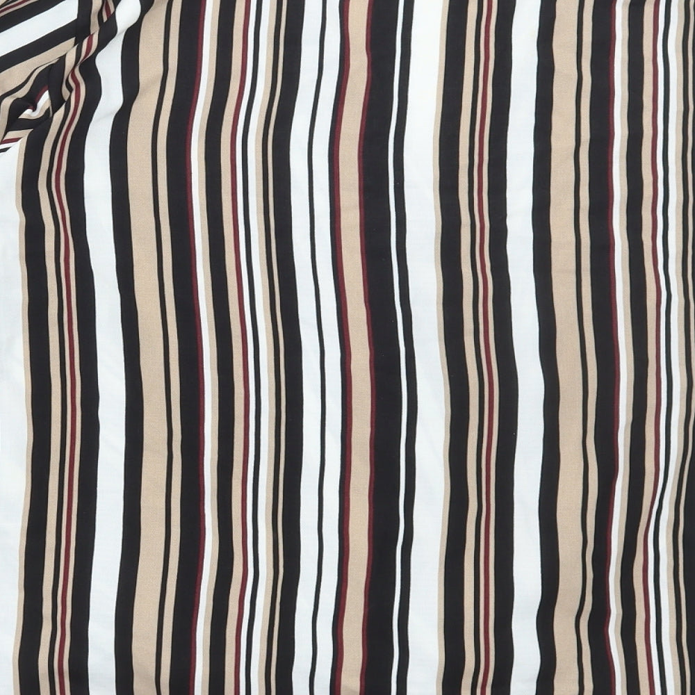 George Womens Multicoloured Striped Polyester Basic Blouse Size 20 V-Neck