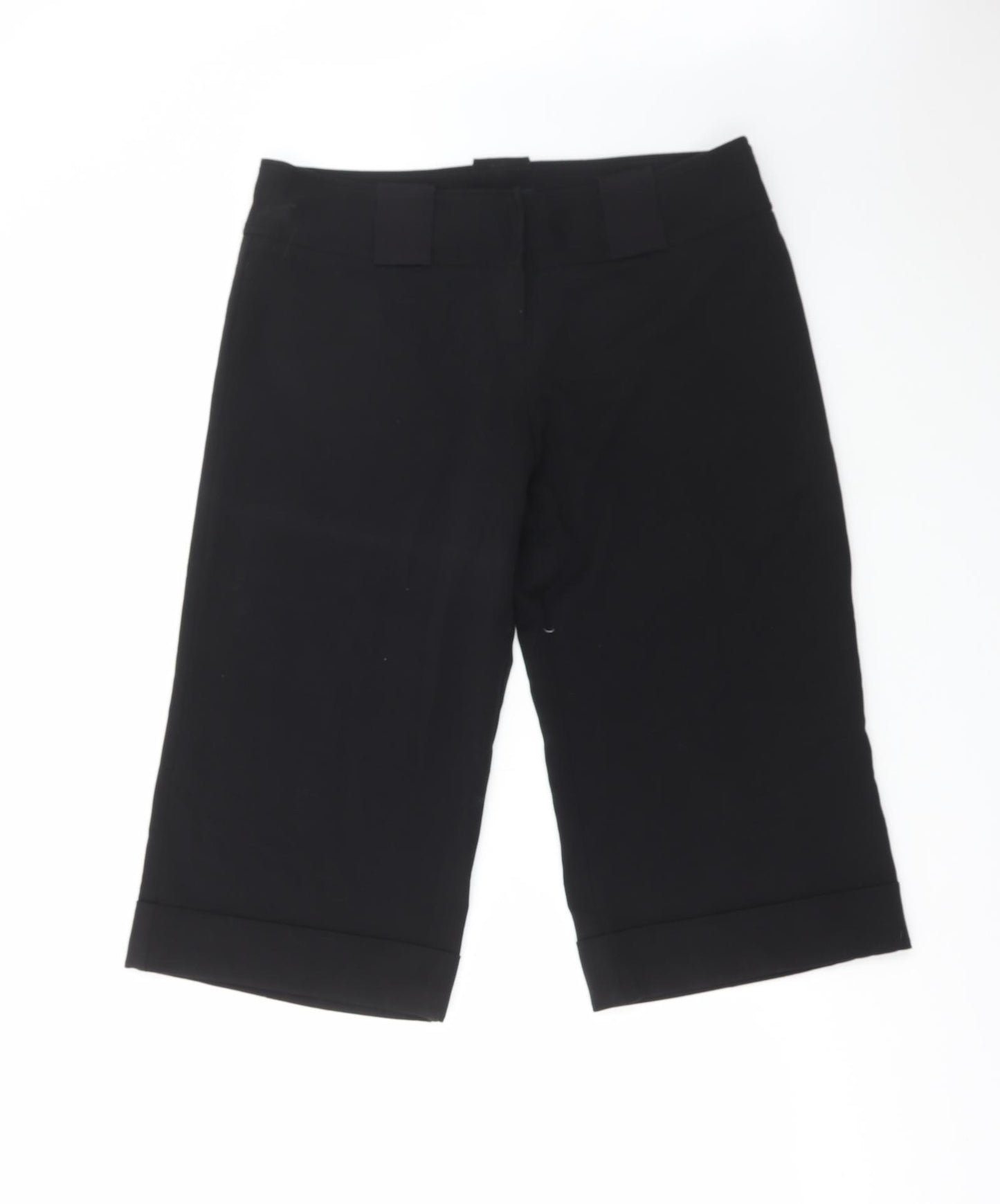 River Island Womens Black Polyester Bloomer Trousers Size 16 L20 in Regular Zip - Cropped