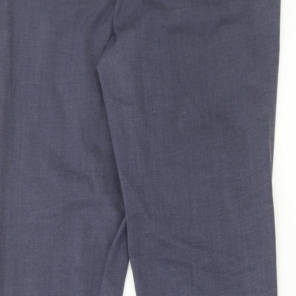 Marks and Spencer Womens Blue Polyester Tapered Jeans Size 10 L26 in Regular Zip