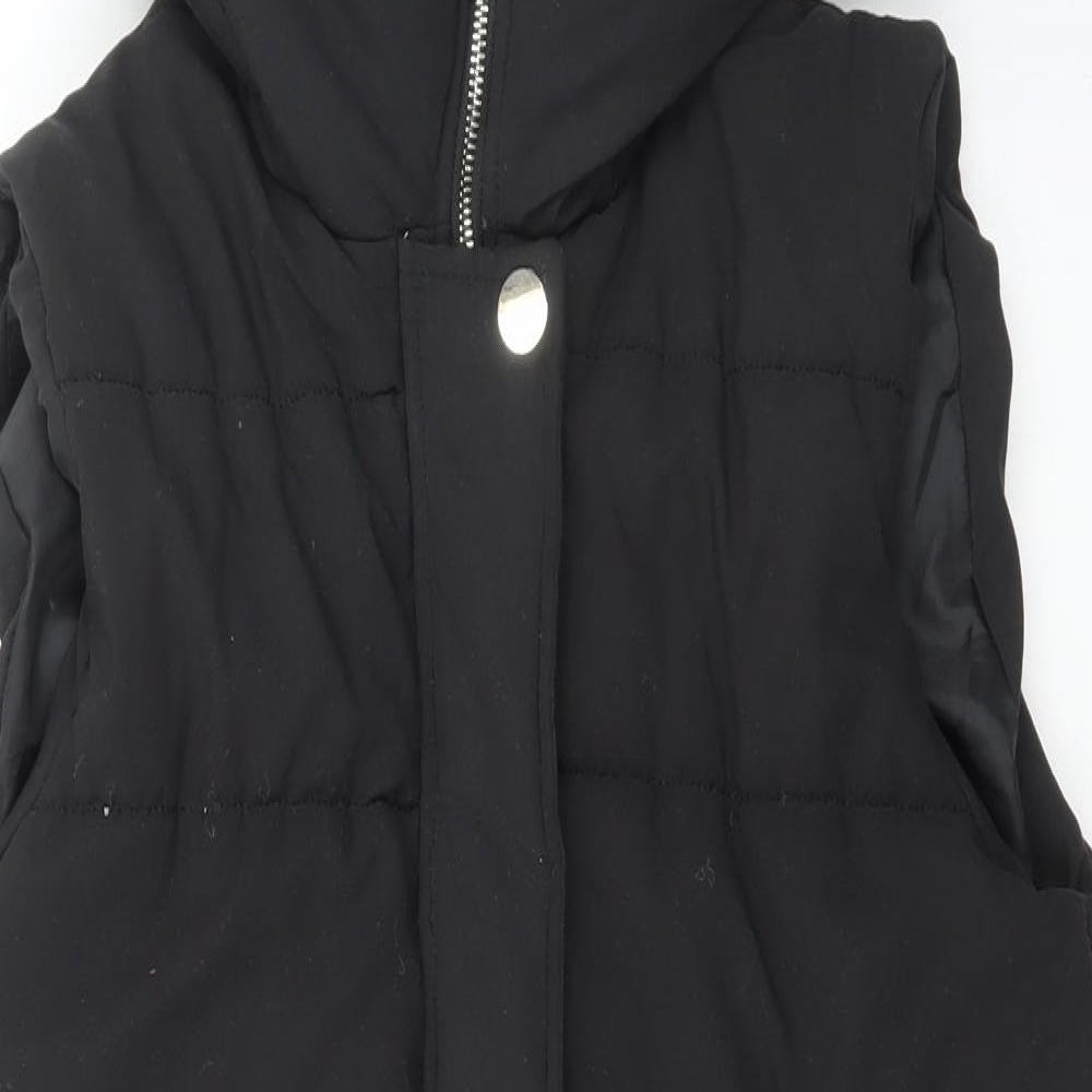Rising Womens Black Gilet Jacket Size S Zip
