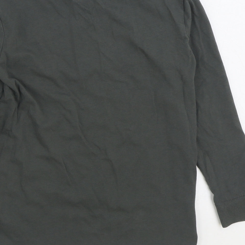 NEXT Boys Grey 100% Cotton Basic T-Shirt Size 6 Years Round Neck Pullover