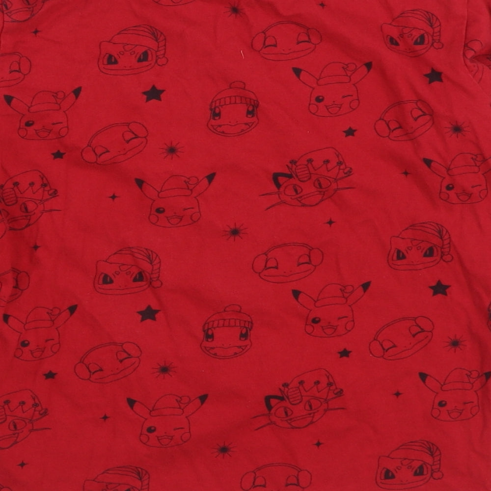 NEXT Boys Red Geometric 100% Cotton Pullover Sweatshirt Size 7 Years Pullover - Pikachu Pokemon Christmas
