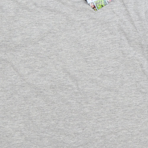 Marvel Boys Grey Cotton Basic T-Shirt Size 8-9 Years Round Neck Pullover - Marvel