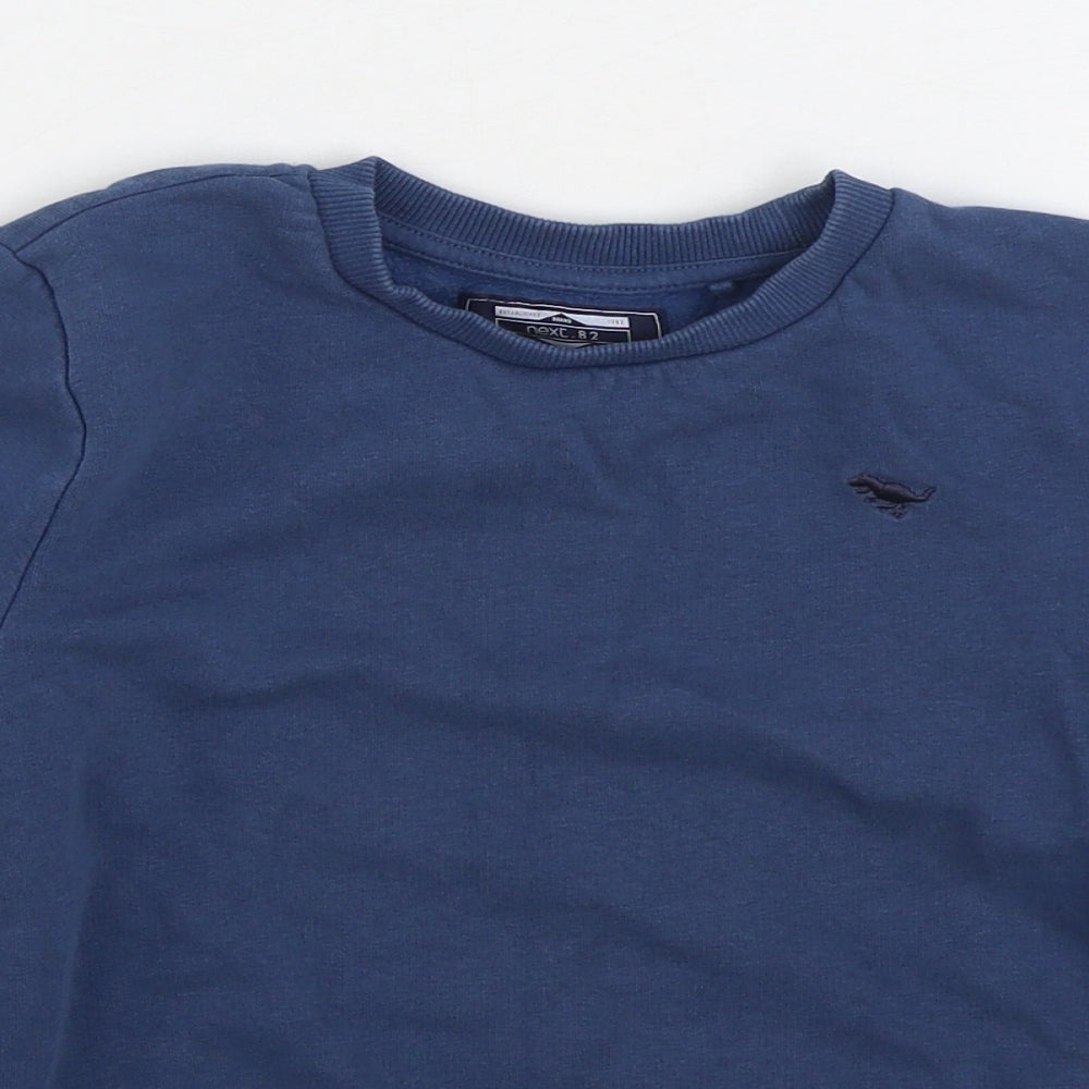 NEXT Boys Blue Cotton Pullover Sweatshirt Size 6-7 Years Pullover