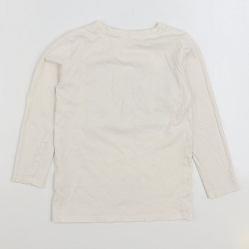Dunnes Stores Boys White 100% Cotton Basic T-Shirt Size 6-7 Years Round Neck Pullover - New York