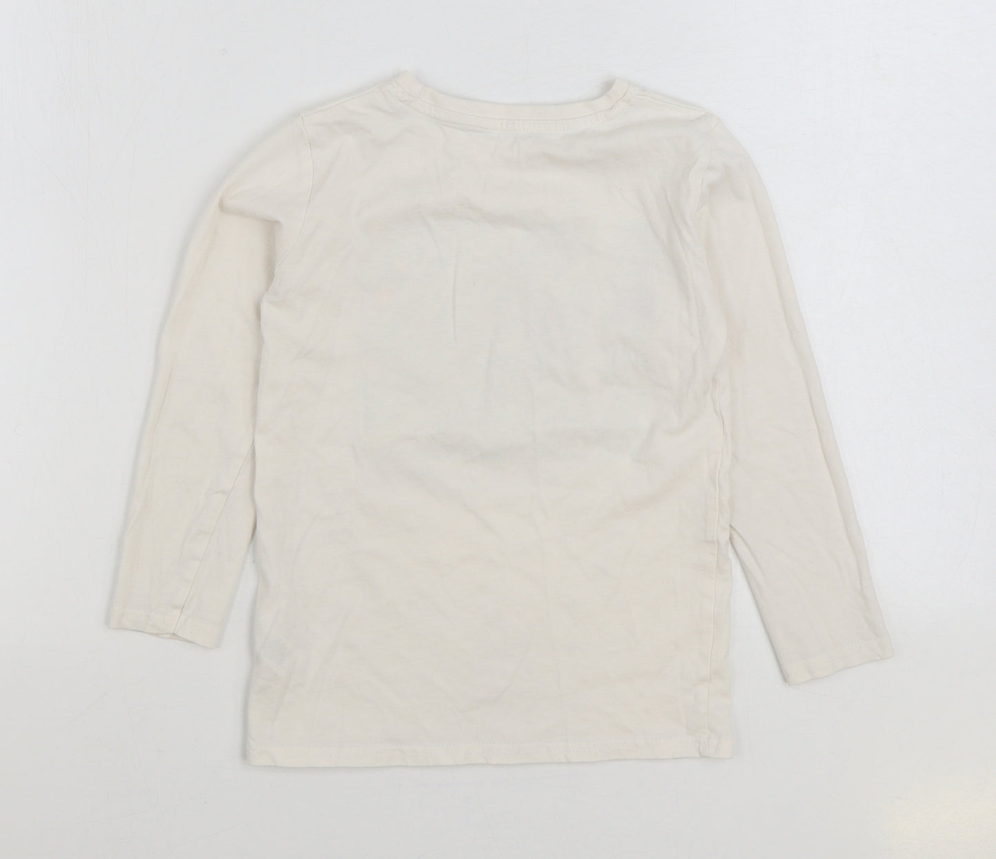 Dunnes Stores Boys White 100% Cotton Basic T-Shirt Size 6-7 Years Round Neck Pullover - New York